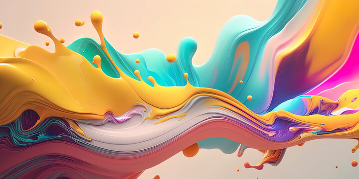 Abstract multicolor liquid effect style background