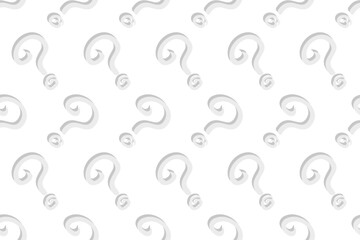 Hand drawn question marks on a seamless pattern
