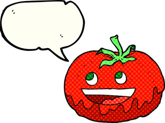comic book speech bubble cartoon tomato