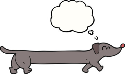 thought bubble cartoon dachshund