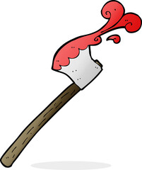 cartoon bloody axe