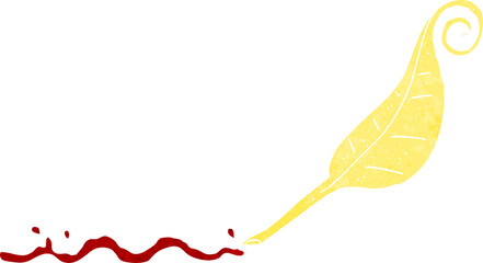 cartoon feather quill