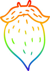 rainbow gradient line drawing cartoon fake beard