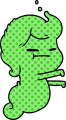 cartoon of kawaii scary ghost