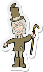 sticker of a cartoon man down on his luck