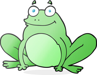 cartoon happy frog