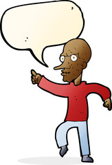 Fototapeta premium cartoon angry old man with speech bubble