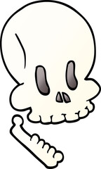 cartoon doodle halloween skull