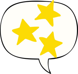 Obraz premium cartoon stars and speech bubble