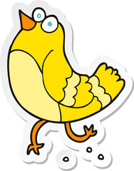 sticker of a cartoon bird