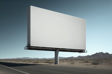 Obraz premium Blank City Billboard, Outdoor Advertising, Street Banner Mockup, Signboard, Abstract Generative AI Illustration