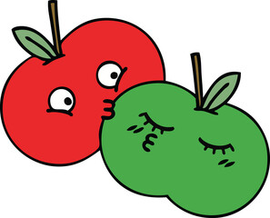 cute cartoon apples