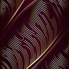 Luxury background with burgundy line pattern. AI