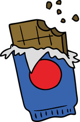 cartoon doodle of a bar of chocolate