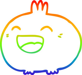 rainbow gradient line drawing cartoon happy root vegetable