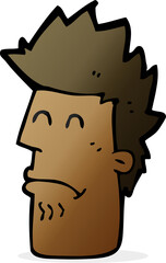 cartoon man feeling sick