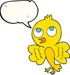 Obraz premium speech bubble cartoon bird