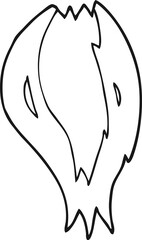 black and white cartoon rocket ship flames