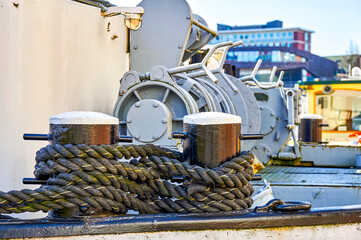 Details from the harbor Tempelhofer Hafen in Berlin, Germany.