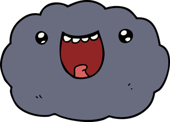 cartoon happy cloud