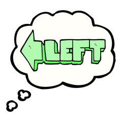 thought bubble cartoon left symbol