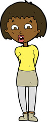 cartoon surprised woman