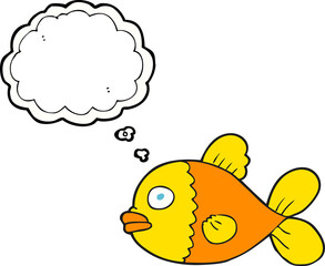 thought bubble cartoon fish