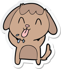 Fototapeta premium sticker of a cute cartoon dog