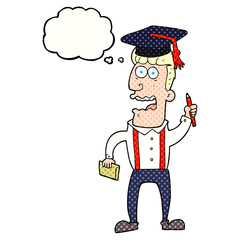 thought bubble cartoon stressed student