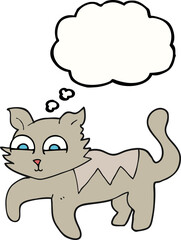 thought bubble cartoon cat