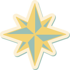 Obraz premium tattoo style sticker of a star