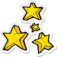 sticker of a cartoon stars