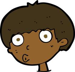 cartoon surprised boy