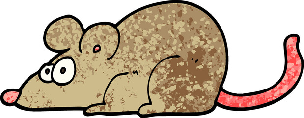 grunge textured illustration cartoon rat