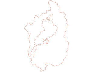 滋賀県　地図　白色　イラスト