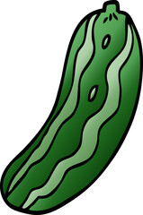 cartoon doodle cucumber plant