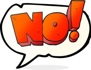 speech bubble cartoon NO! shout
