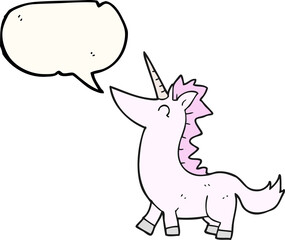 speech bubble cartoon unicorn