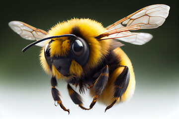 Flugakrobatin mit pelzigem Körper: Die Hummel im Detail - Generative Ai