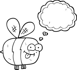 thought bubble cartoon bee