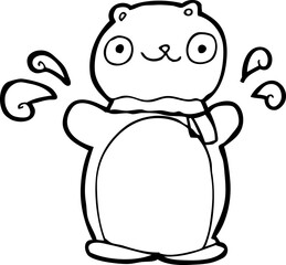 cartoon happy teddy bear