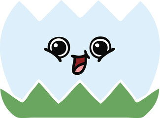 flat color retro cartoon water lilly