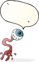 speech bubble cartoon gross eyeball