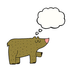 thought bubble cartoon bear