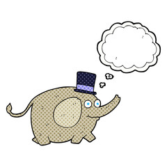 thought bubble cartoon elephant