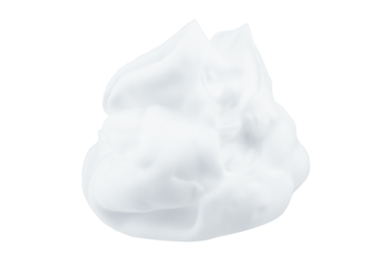 Shaving foam isolated on white background. Full Depth of field. Focus stacking. PNG