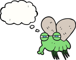 thought bubble cartoon fly