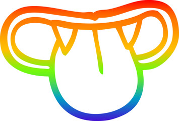 rainbow gradient line drawing cartoon vampire mouth