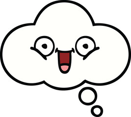 cute cartoon thought bubble