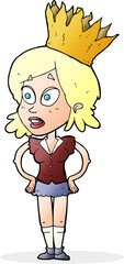 cartoon person wearing crown